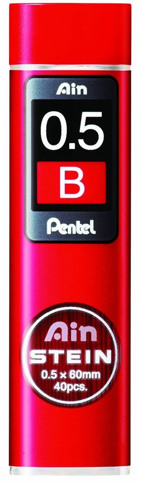 Mine grafit Pentel - Ain Stein - B, 0.5 mm, 40 bucati