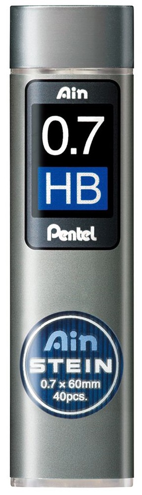Mine grafit Pentel - Ain Stein - HB, 0.7 mm, 40 bucati