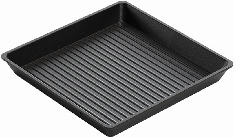 Tavă grătar pentru copt AMT - 26 x 26 x 3 cm, strat antiaderent Lotan, neagră