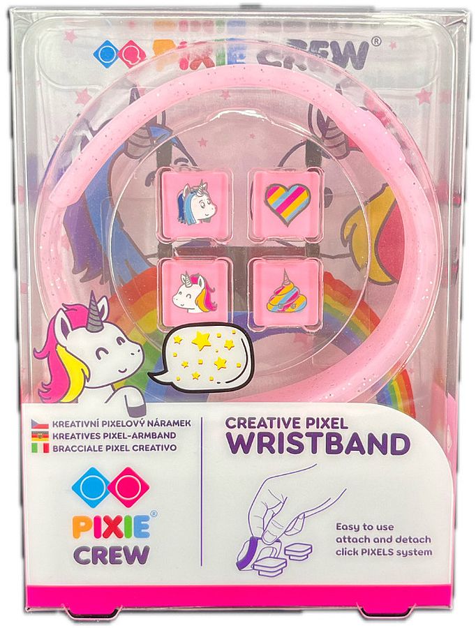 Brățară cu pixel Pixie Crew - Pink Glitternox