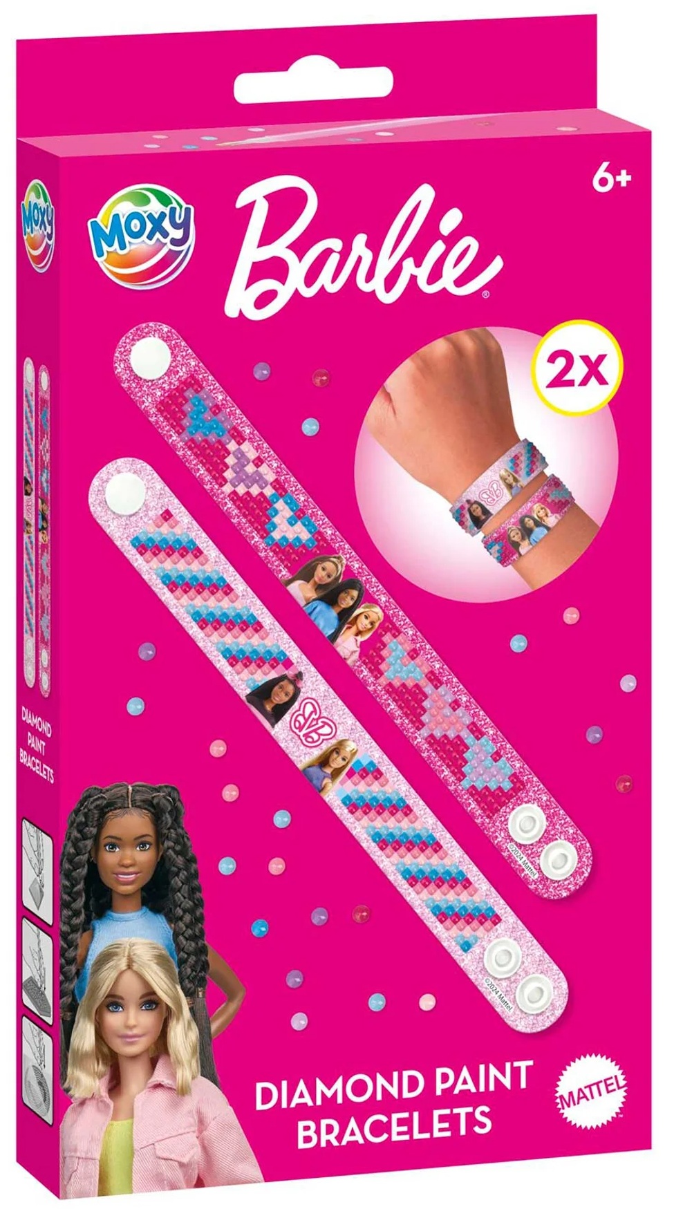 Set de pictat cu mărgele Moxy Barbie - Brățări, 2 buc
