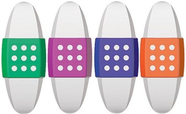 Radiera Colorino - cu zona grip, sortiment