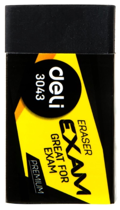 Radiera pentru creion Deli Exam - E3043, neagra