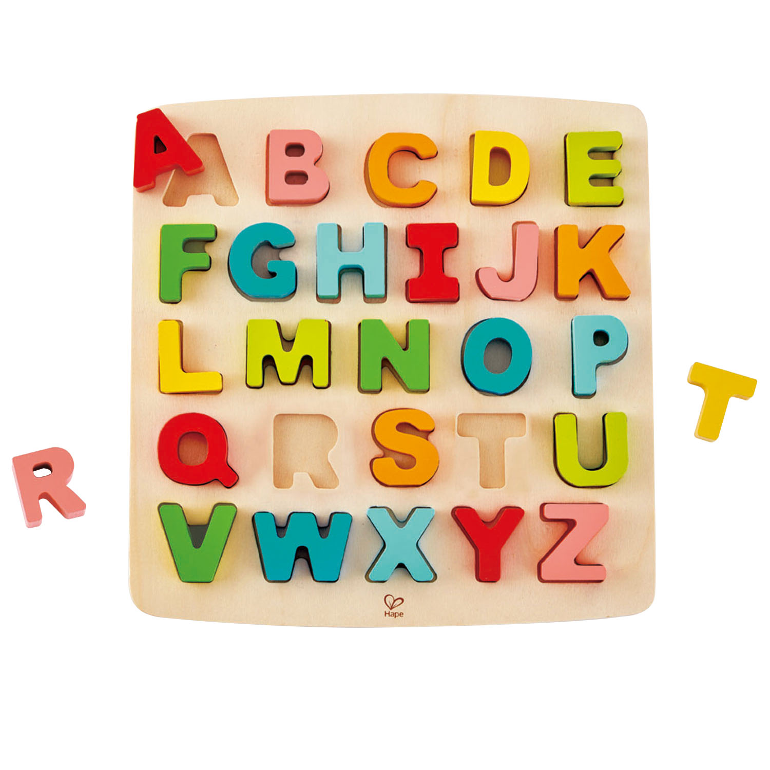 Puzzle din lemn Hape - Alfabetul, majuscule