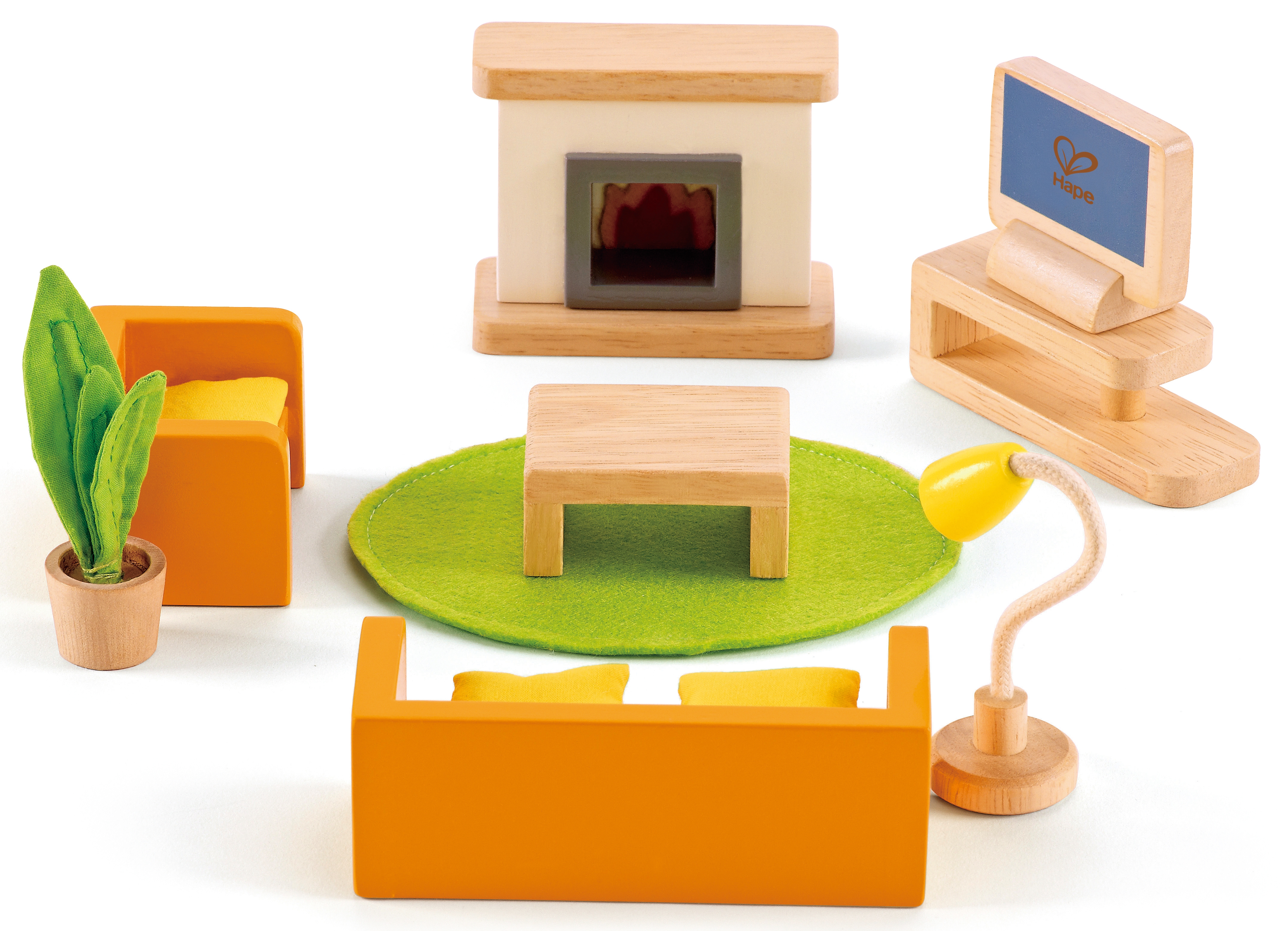 Set mini mobilier din lemn Hape - Camera de zi