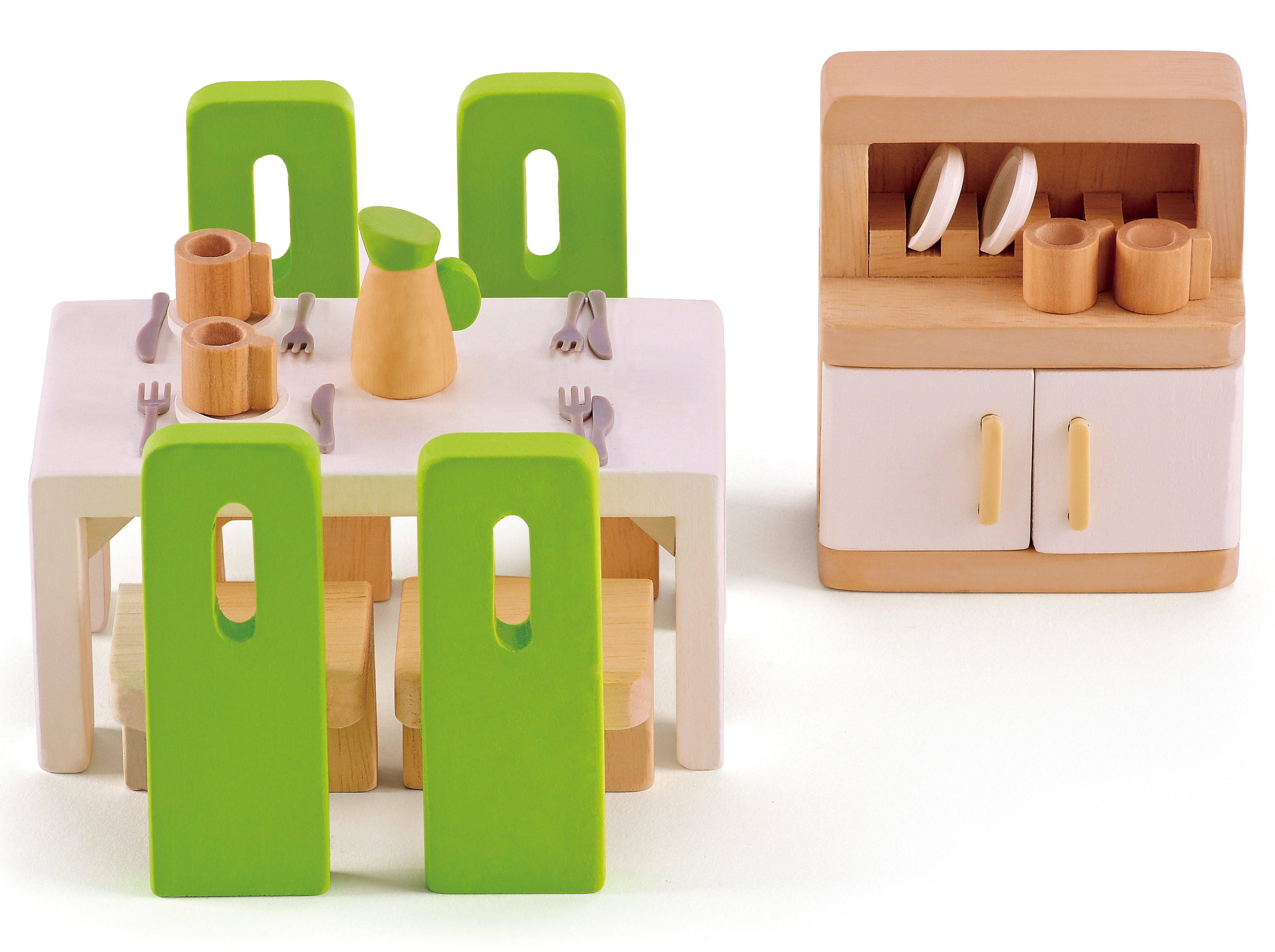 Set mobilier din lemn papusi Hape - Sufragerie
