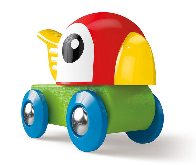 Locomotiva din lemn Hape - Papagal fluierator