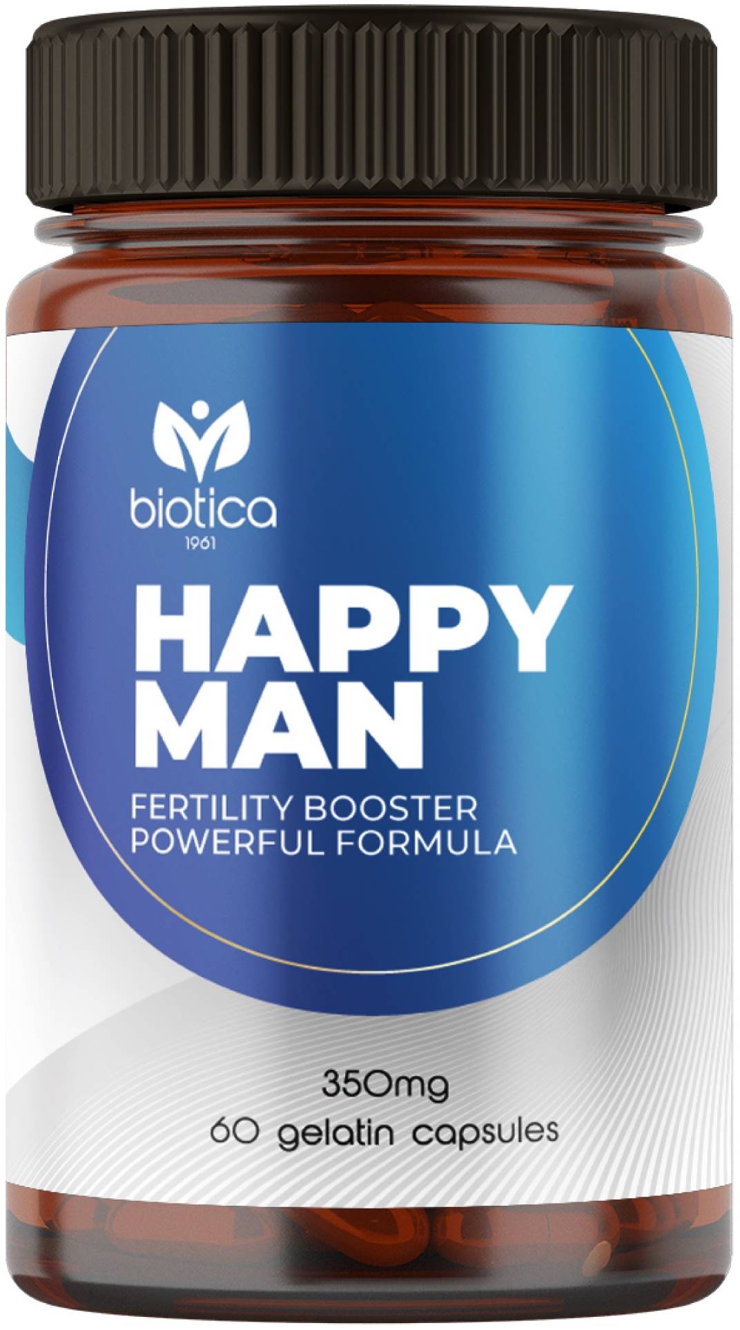 Happy Man, 350 mg, 60 capsule de gelatină, Biotica 1961