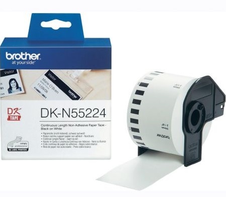 Bandă de hârtie  Brother - DK-N55224, pentru PQL-500, 54mm, Black/White