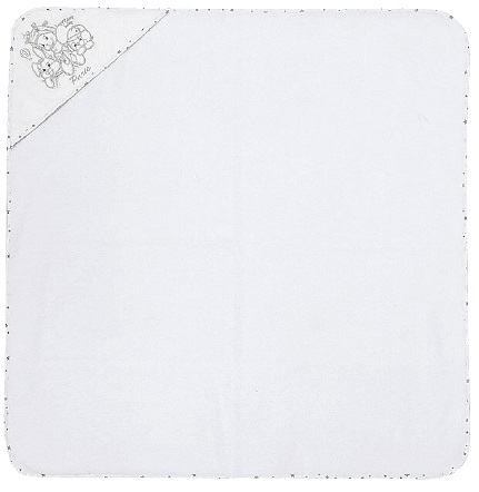 Prosop cu glugă Bambino Casa - Paris, Bianco, 100 х 100 cm