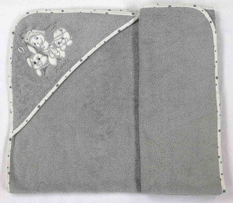 Prosop cu gluga bebe Bambino Casa - Paris Rosa, 100 х 100 cm