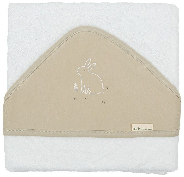 Prosop cu glugă Bimbidreams - Bunny, 100 x 100 cm, Green Moss