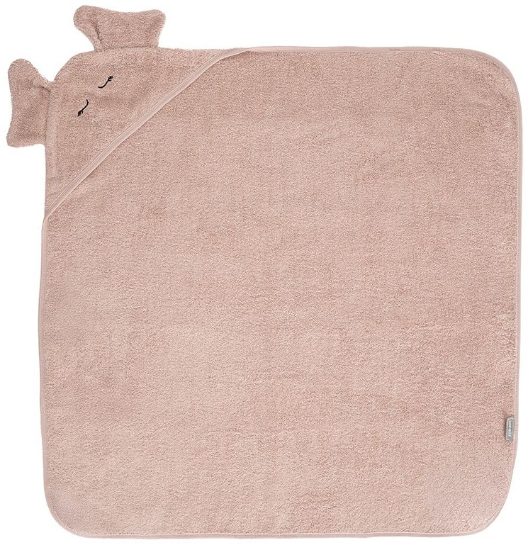 Prosop cu glugă Lorelli - Cu broderie, 90 x 90 cm, roz
