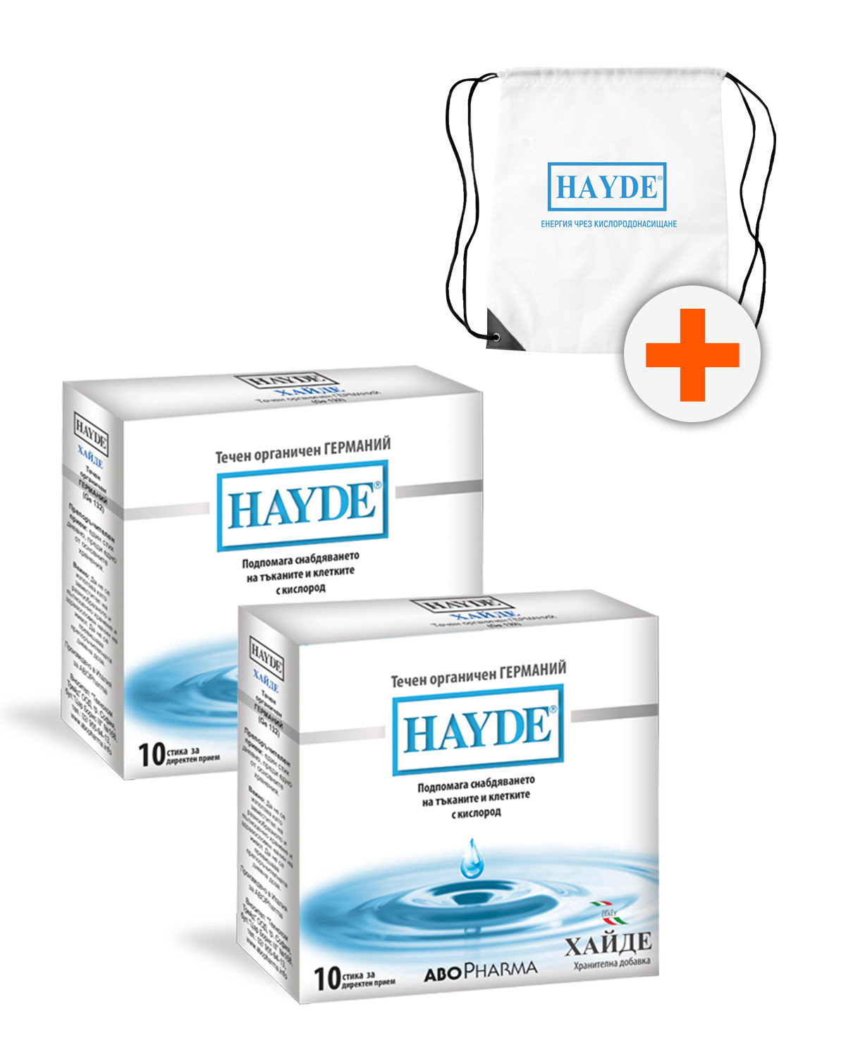 Hayde Germaniu organic lichid, 2 x 10 stickuri, Abo Pharma