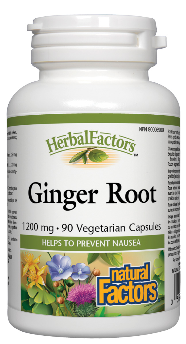Herbal Factors Ginger Root, 90 capsule, Natural Factors