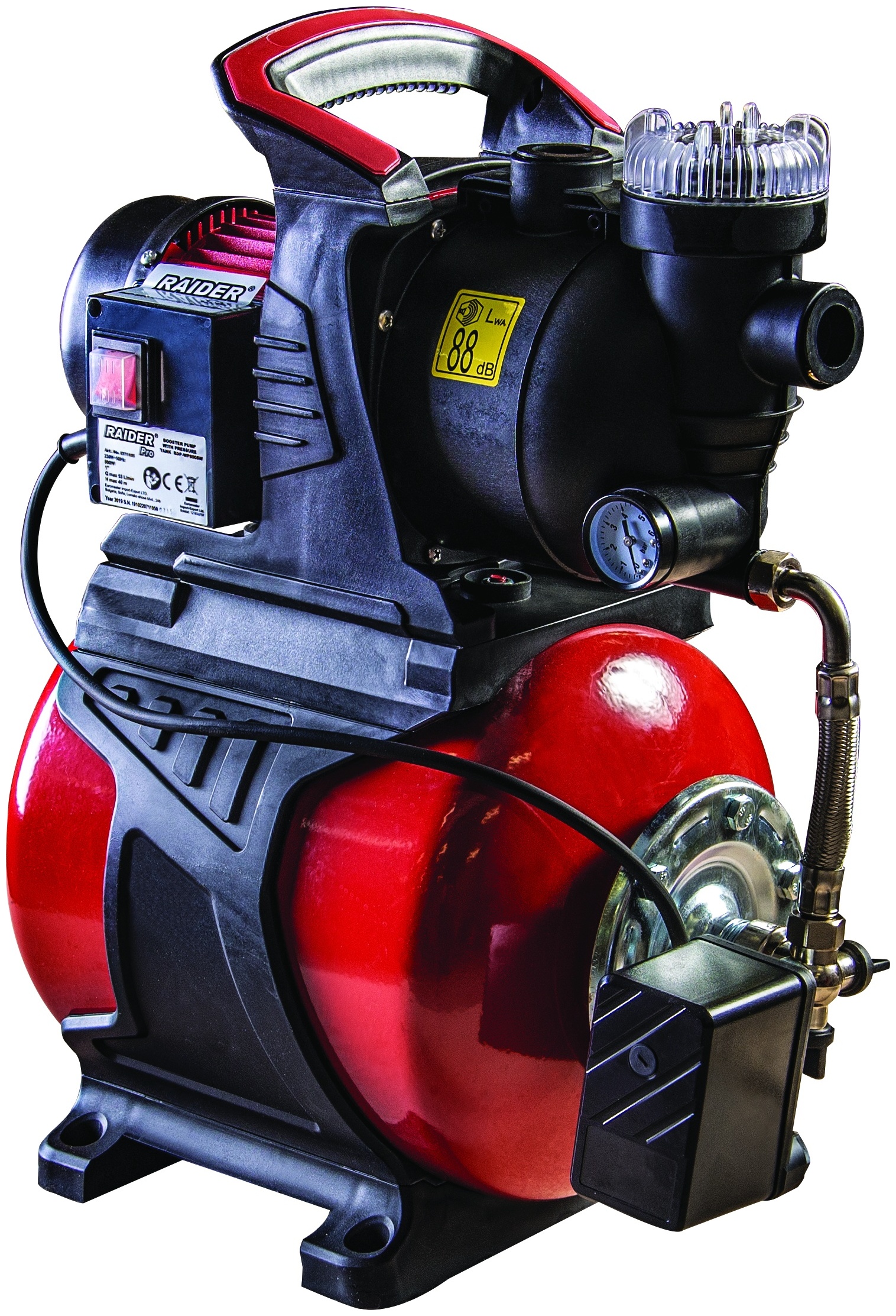 Pompă hidroforă Raider - RDP-WP800SW, 800W, 1'', 53 l/min, 40 m