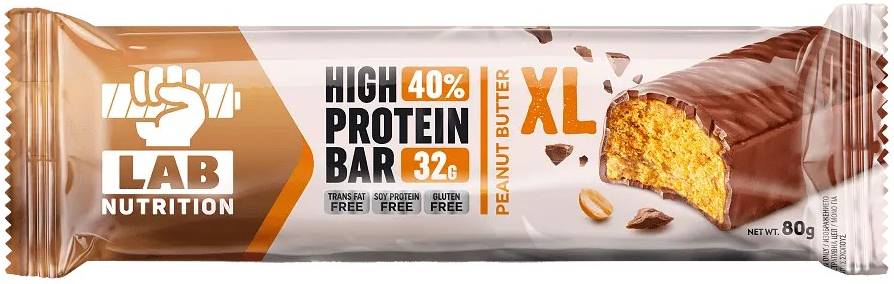 High Protein Bar XL, Peanut Butter, 80 g, Lab Nutrition