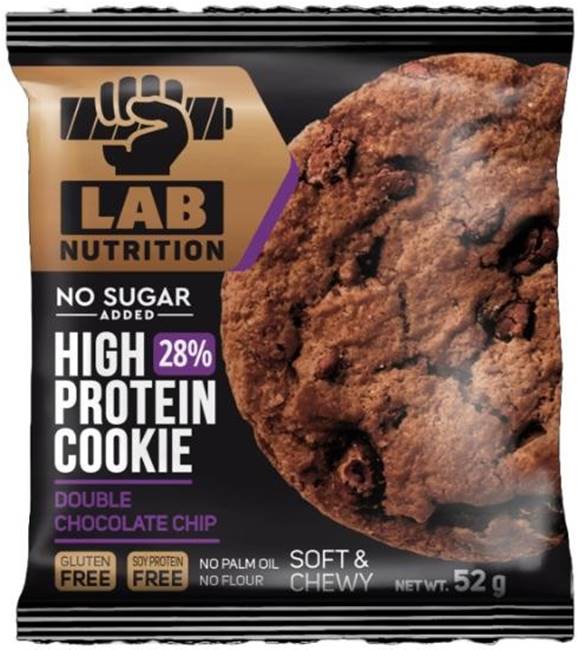 High Protein Cookie, cu bucăți de ciocolată, 52 g, Lab Nutrition