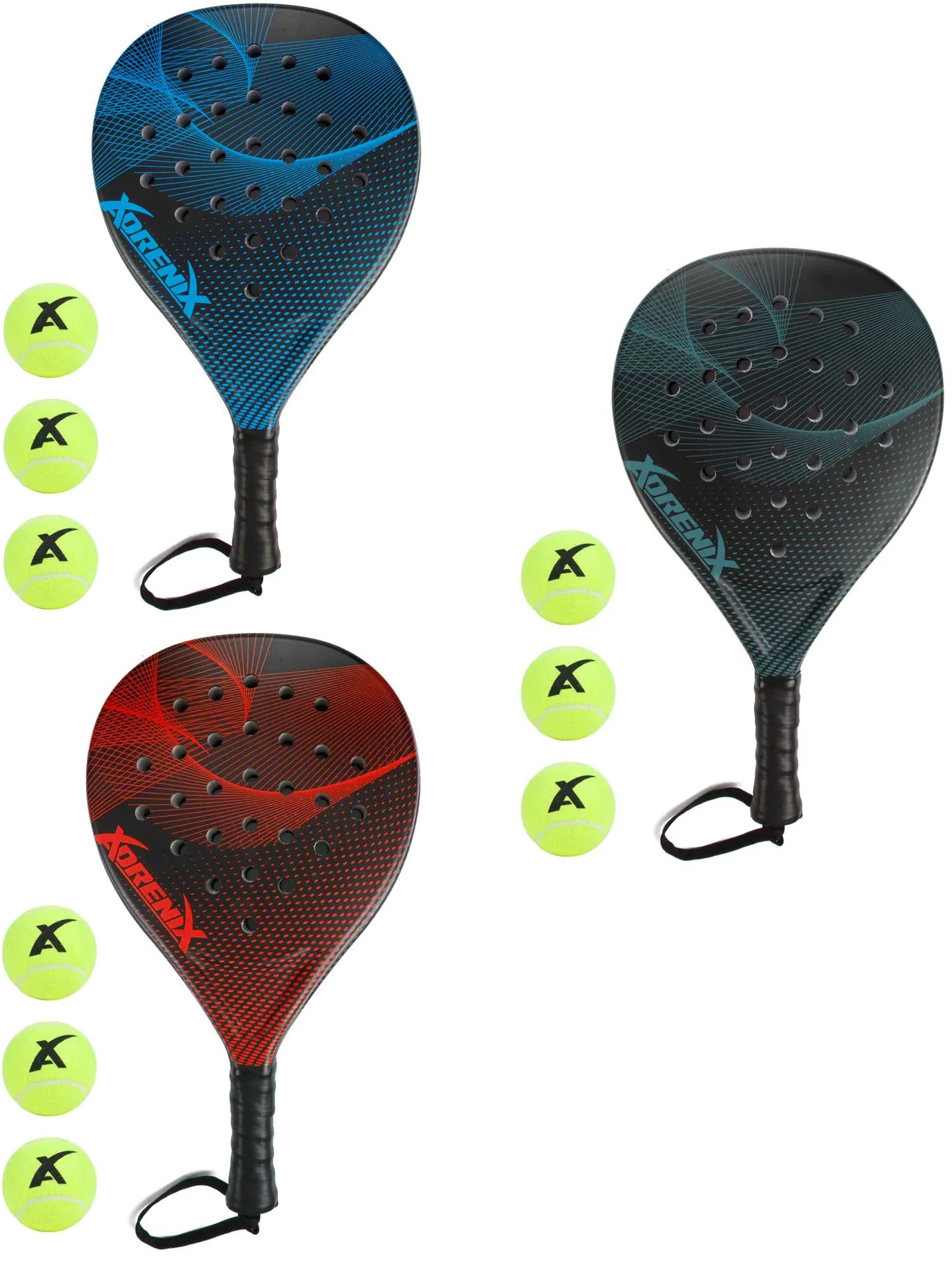 Racheta de padel tenis Toi Toys - Adrenix, cu 3 bile, sortiment
