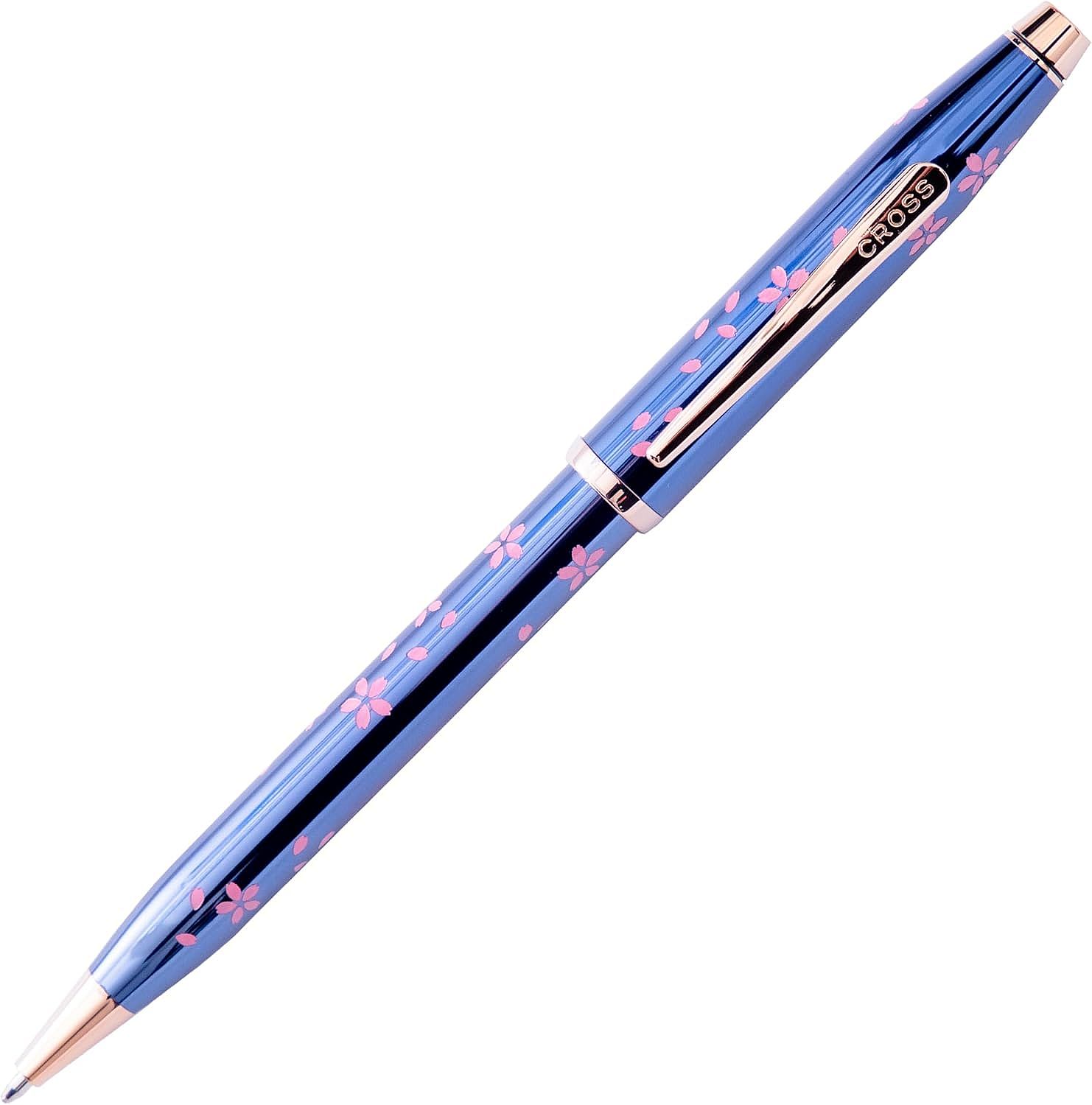 Pix Cross Century II - Blue Lacquer with Sakura Blossom