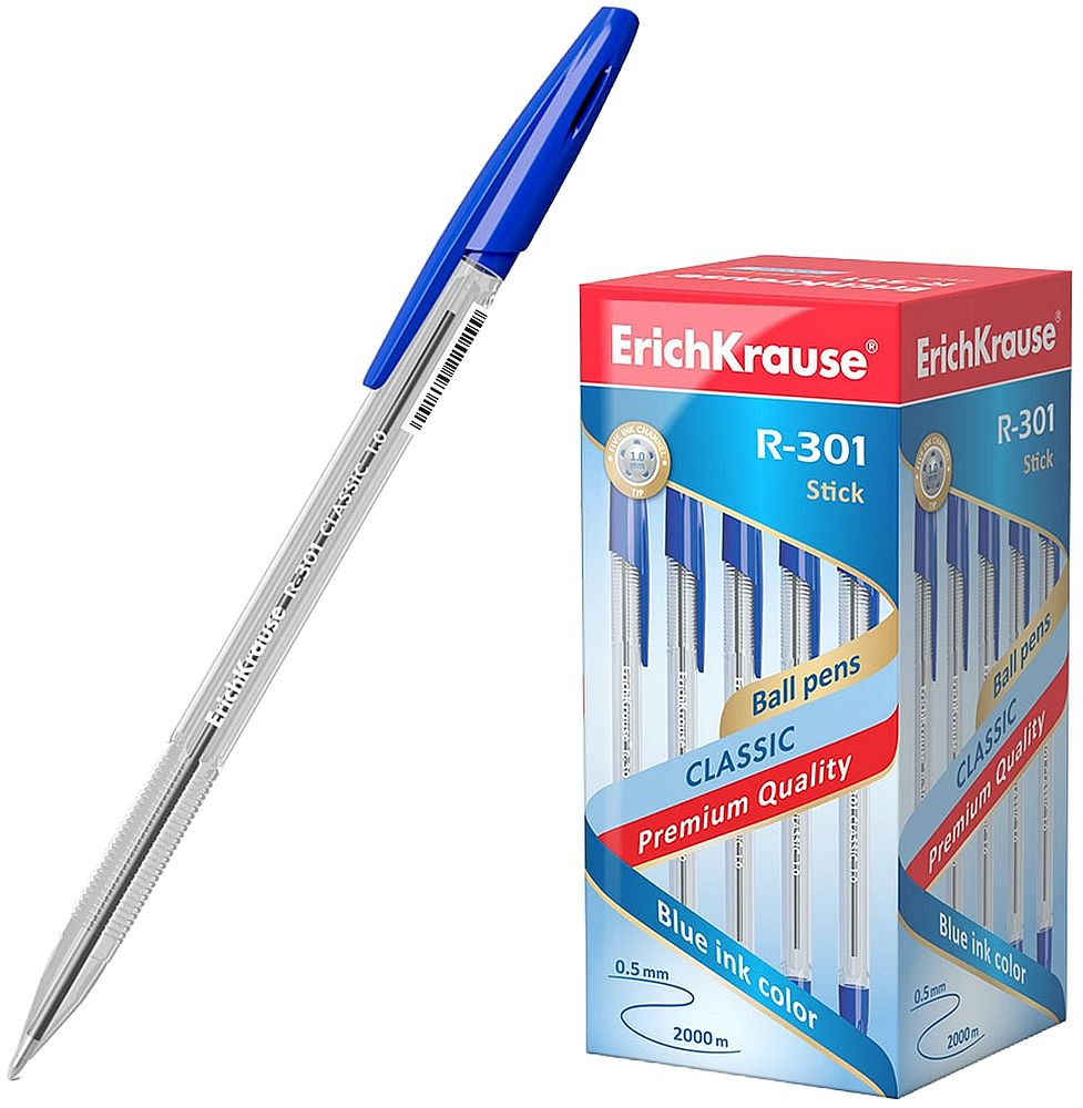 Pix Erich Krause R-301 - Classic Stick, 0.5 mm, albastru