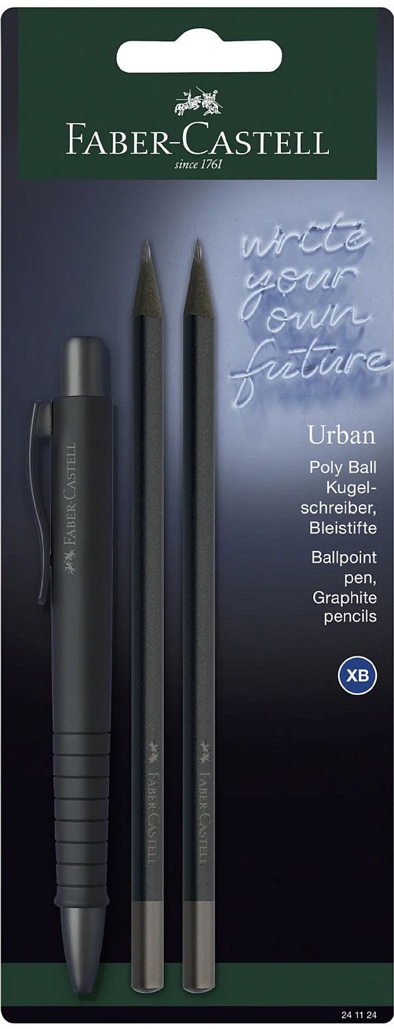 Pix Faber-Castell Urban -Negru, cu două creioane