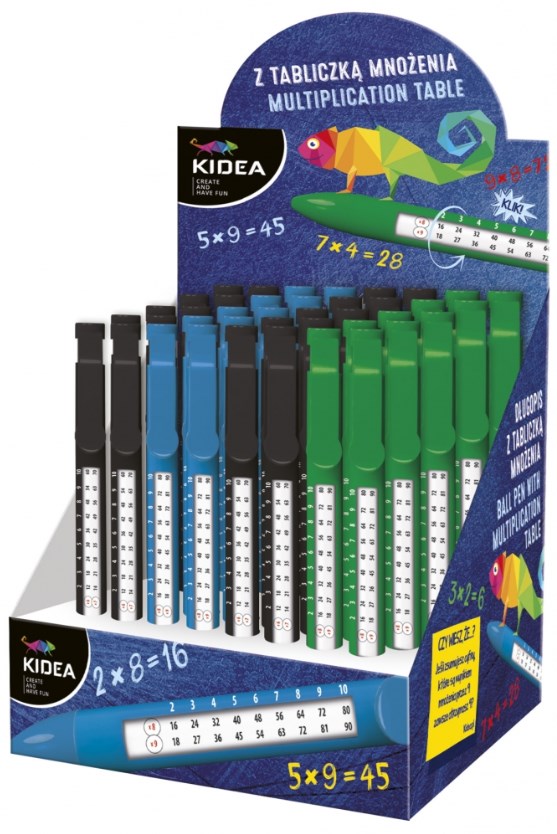 Pen Kidea - Cu tabla înmulțirii, asortiment