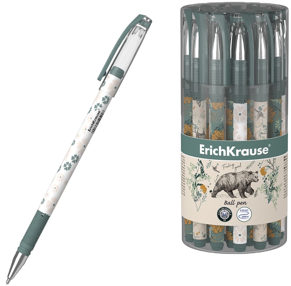Pix cu capac Erich Krause Natural Life - 0.7 mm, sortiment