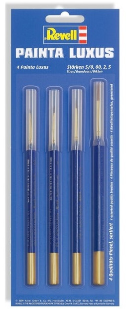 Accesoriu pentru hobby  Revell - Set de perii de lux în diferite dimensiuni, 4 buc. (R39629)