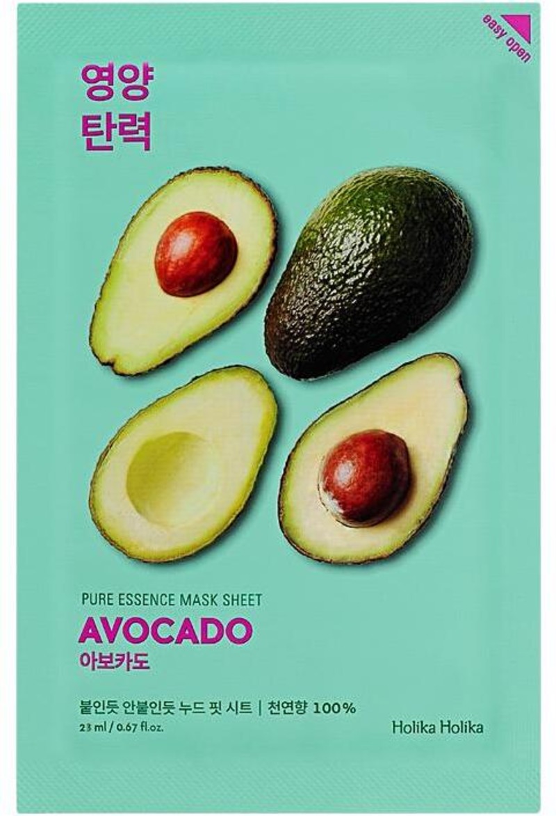 Holika Holika Pure Essence Mască de față cu folie Avocado, 23 ml