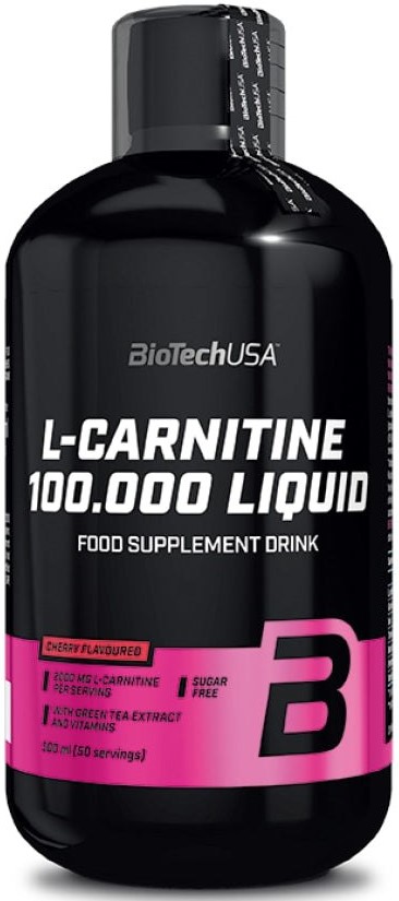 L-Carnitine 100 000 Liquid, cireașă, 500 ml, BioTech USA