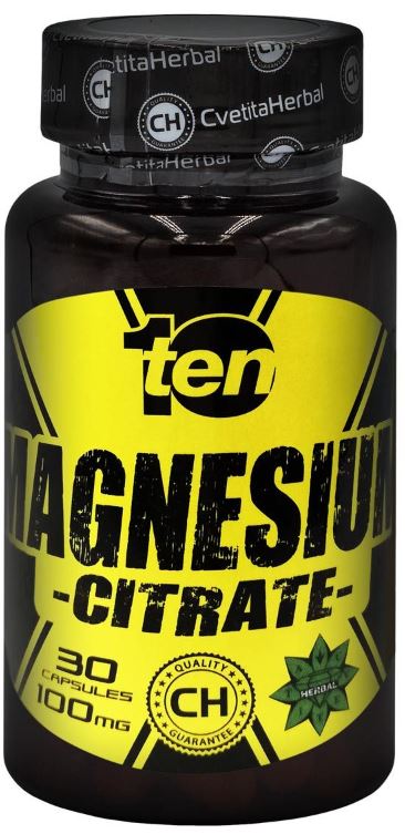 10/ten Magnesium Citrate, 100 mg, 30 capsule, Cvetita Herbal