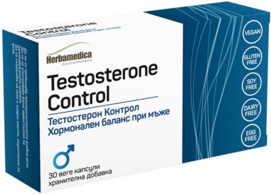 Testosterone control, 30 capsule vege, Herbamedica