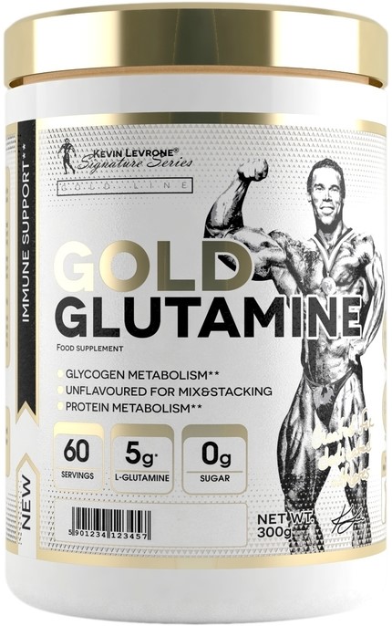 Gold Line Gold Glutamine, fără gust, 300 g, Kevin Levrone