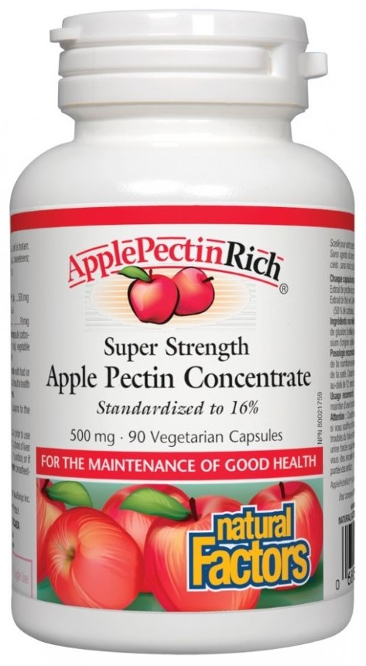 Apple Pectin Concentrate, 500 mg, 90 capsule, Natural Factors