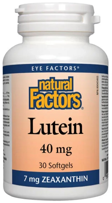 Lutein, 40 mg, 30 capsule gelatinoase moi, Natural Factors