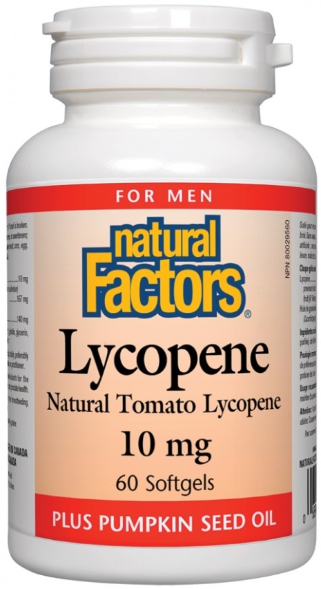 Lycopene, 10 mg, 60 capsule gelatinoase moi, Natural Factors