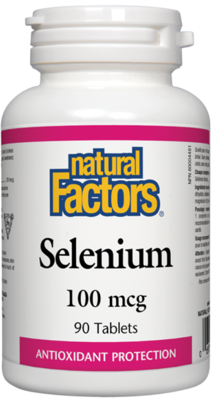 Selenium, 100 mcg, 90 tablete, Natural Factors