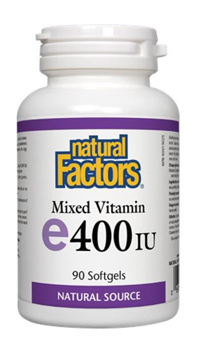 Mixed Vitamin E, 400 IU, 90 capsule gelatinoase moi, Natural Factors