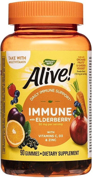 Alive Immune Gummies, 90 tablete de jeleu, Nature's Way