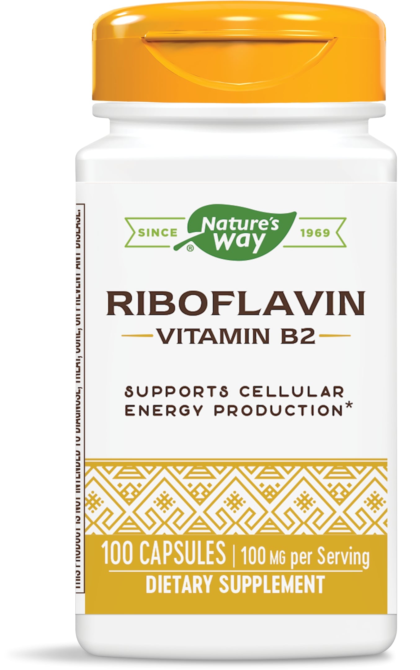 Riboflavin Vitamin B2, 100 mg, 100 capsule, Nature's Way
