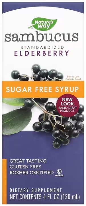 Sambucus sugar free Sirop, 120 ml, Nature's Way