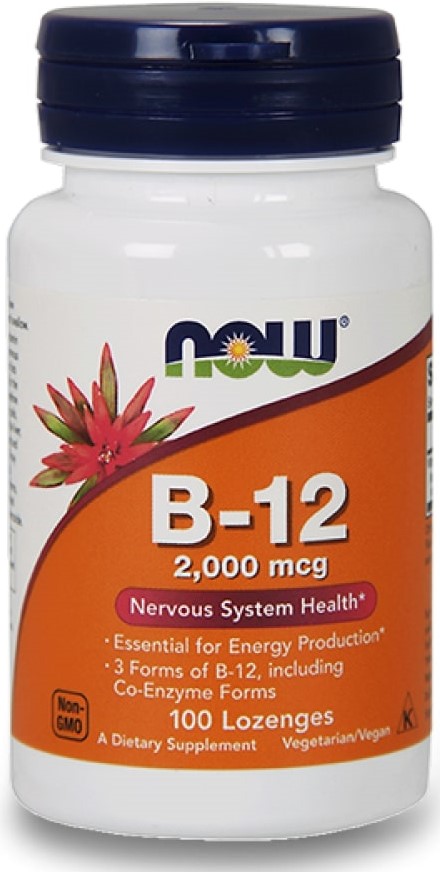 B-12, 2000 mcg, 100 tablete, Now