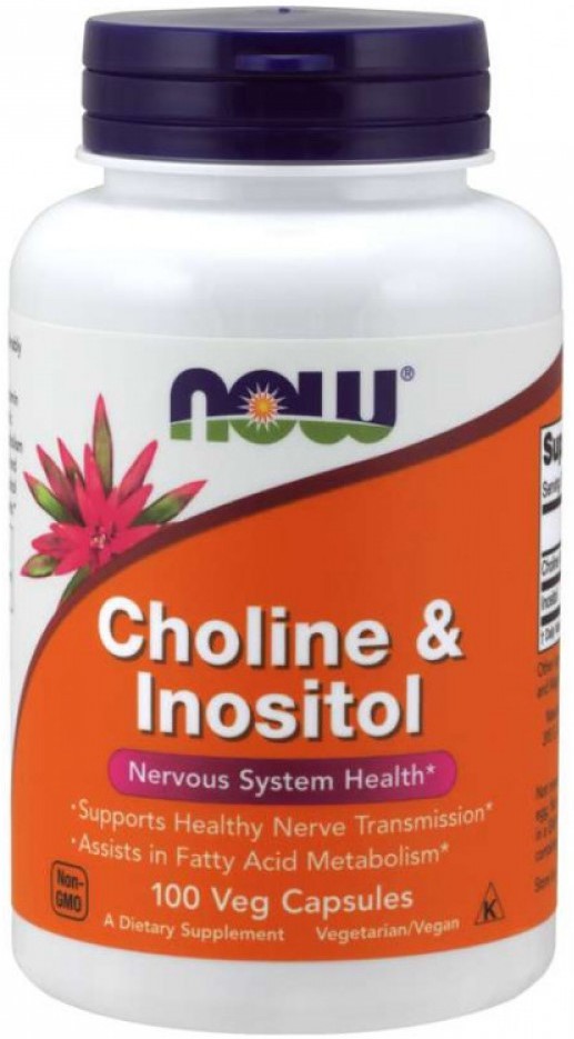 Colina cu Inositol, 100 capsule, Now Foods - imagine 2
