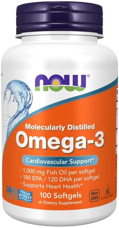 Omega 3, 1000 mg, 100 gelule moi, Now Foods - imagine 2