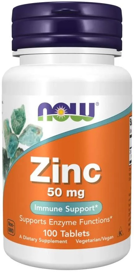 Zinc Gluconate, 50 mg, 100 tablete, Now