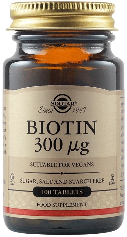 Biotina 300 mcg, 100 tablete, Solgar - imagine 4