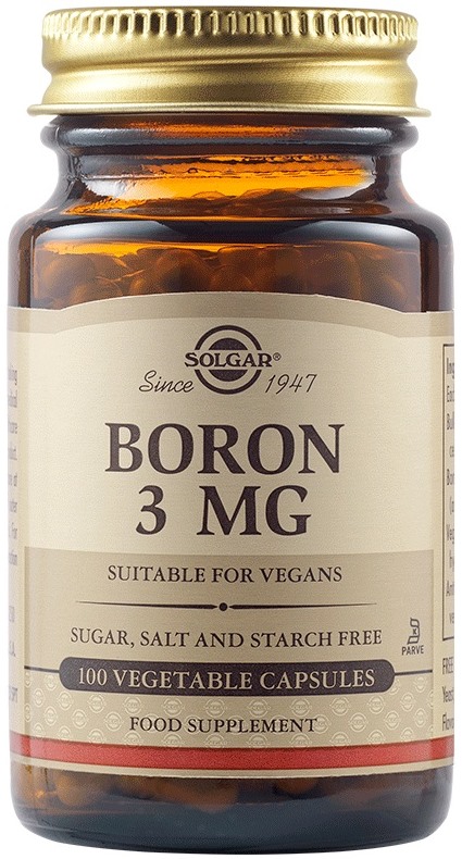 Boron, 3 mg, 100 capsule vegetale, Solgar