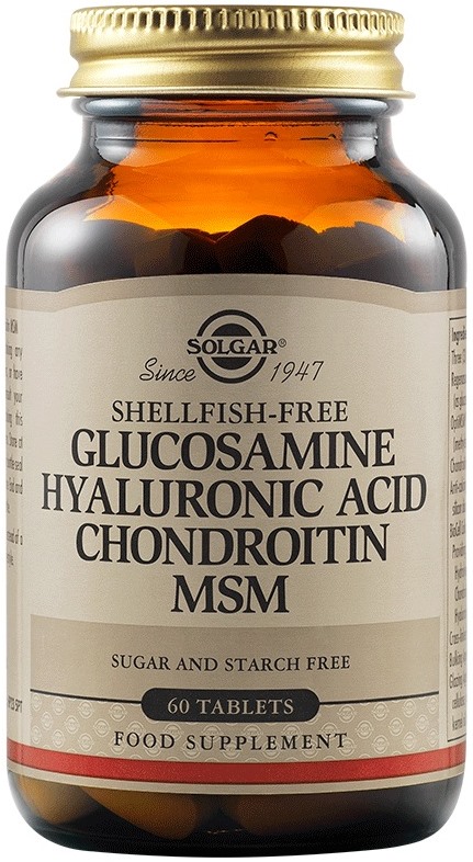 Glucosamine, Hyaluronic Acid, Chondroitin & MSM, 60 tablete, Solgar