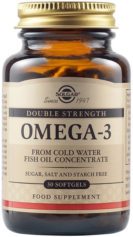 Omega-3 Double Strength Softgels, 30 capsule, Solgar - imagine 3
